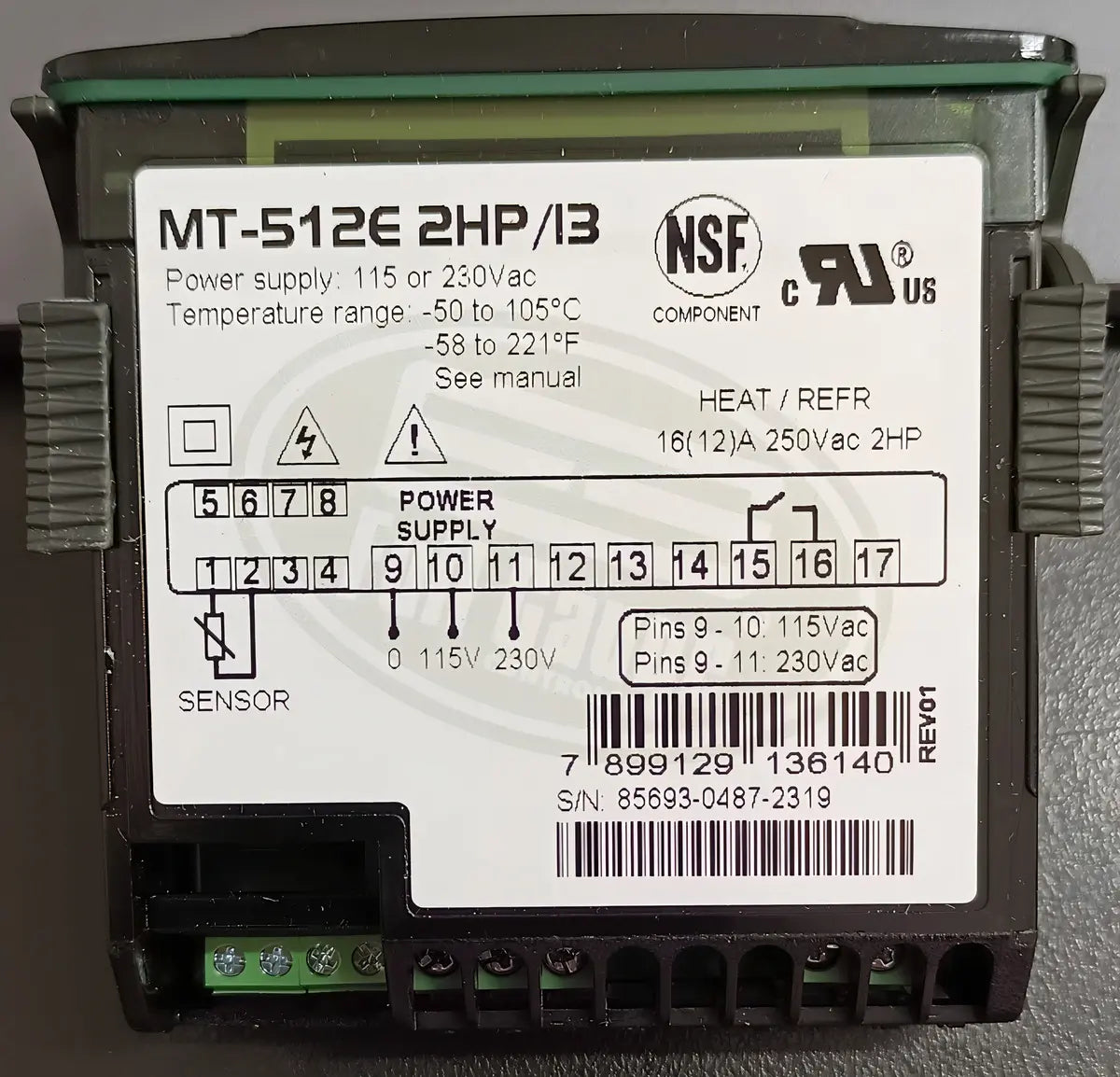 Controlador de Temperatura Digital Full Gauge MT-512E 2HP/13
